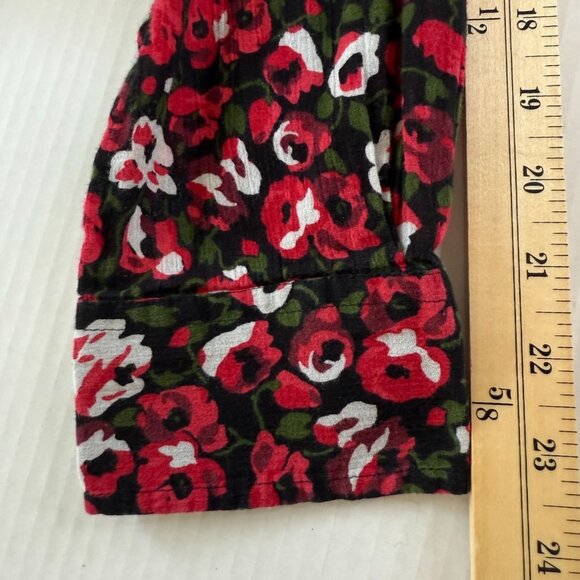 Lauren Ralph Lauren 1X Blouse Floral Print Button Front Shirt Cotton Office - Picture 8 of 8